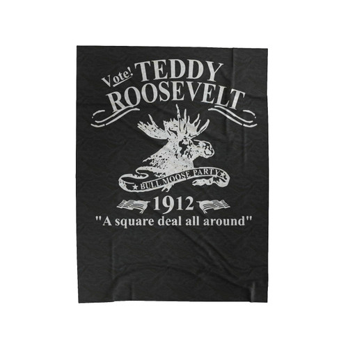 Theodore Roosevelt Bull Moose Party Velveteen Blanket