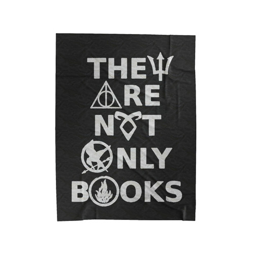 They Are Not Only Books Velveteen Blanket
