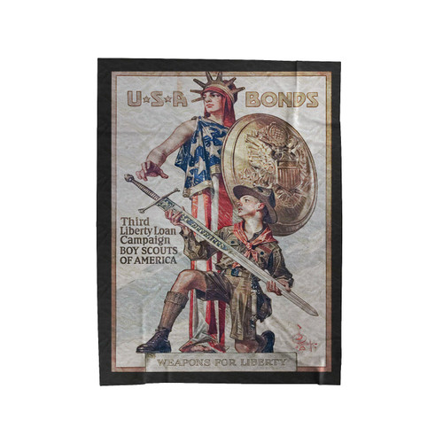 Third Liberty Loan Campaign, Boy Scouts Of America 1 Velveteen Blanket