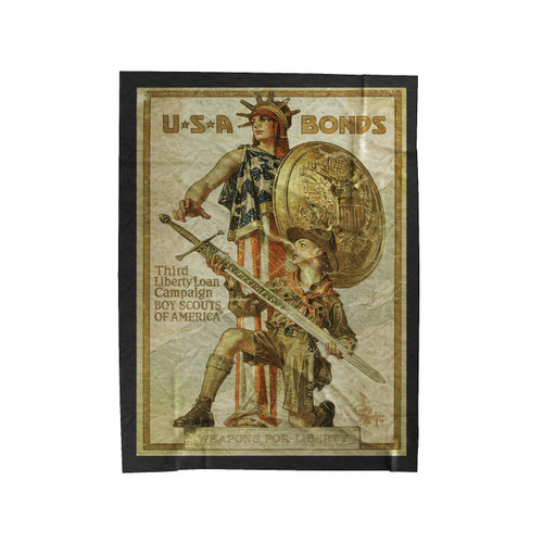 Third Liberty Loan Campaign, Boy Scouts Of America 3 Velveteen Blanket