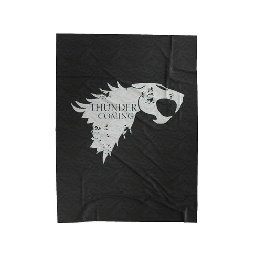 Thunder Is Coming Velveteen Blanket