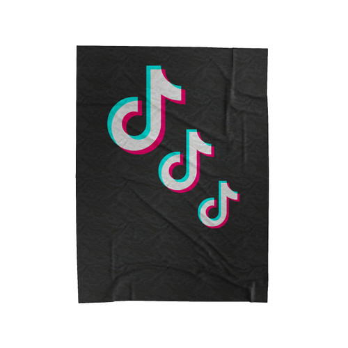 Tiktok Logo Velveteen Blanket
