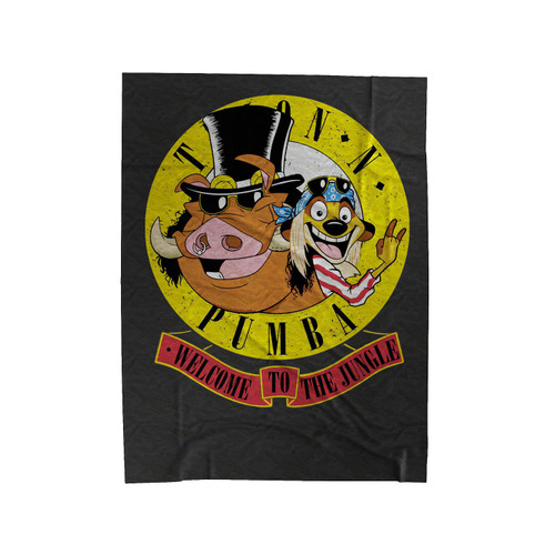 Timon & Pumba Welcome To The Jungle Lion King Guns N Roses Parody Free Delivery Wsn89 Velveteen Blanket
