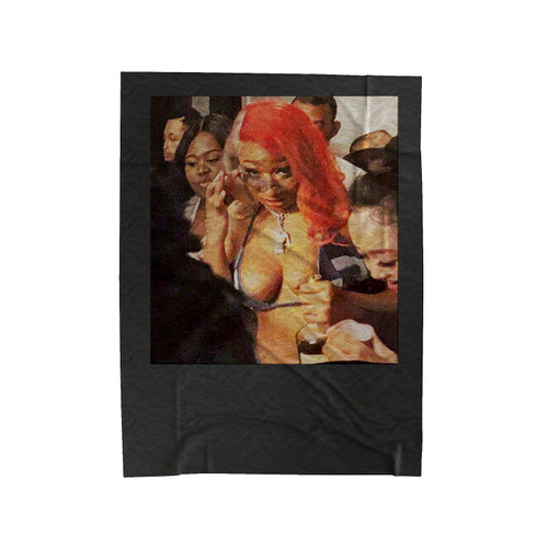 Tina Show Party Megan Thee Stallion Velveteen Blanket