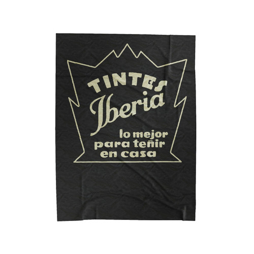 Tintes Iberia Vintage Spanish Sign Velveteen Blanket