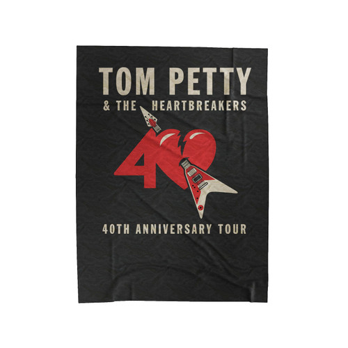 Tom Petty And The Heartbreakers 40Th Anniversary Tour Velveteen Blanket