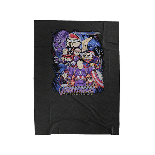 Toonvengers Toon Game Avengers Endgame Parody Velveteen Blanket