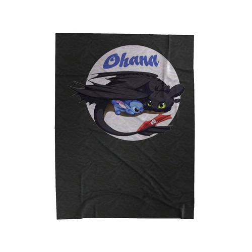 Toothless Dragon And Stitch Velveteen Blanket