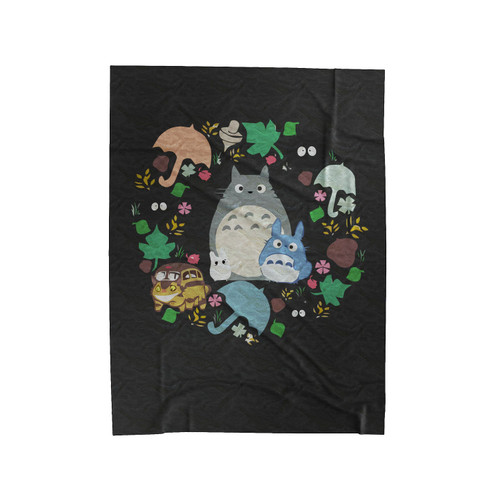 Totoro And Nieghbours Velveteen Blanket