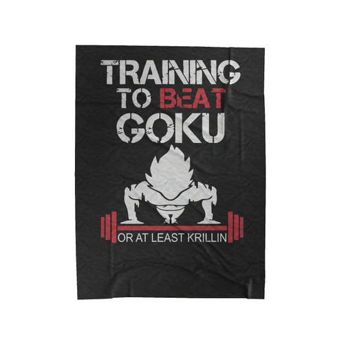 Training To Best Goku Velveteen Blanket