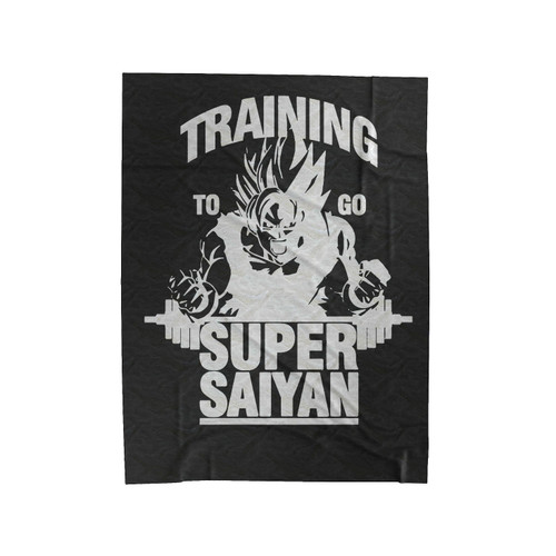 Training To Go Super Saiyan Dragon Ball Z Gym Velveteen Blanket