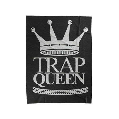 Trap Queen Crown Velveteen Blanket