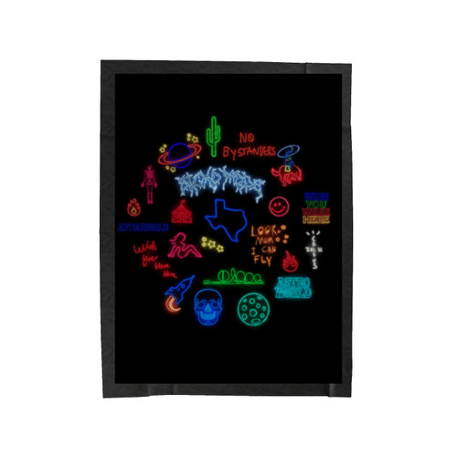 Travis Scott Astroworld Tour Logo Velveteen Blanket