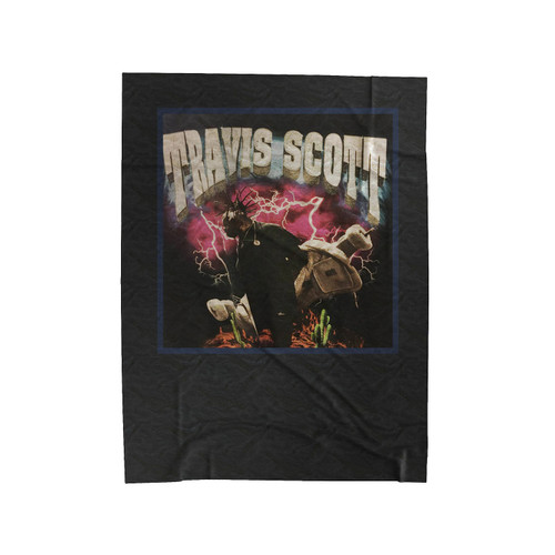Travis Scott Pen And Pixel Logo Velveteen Blanket