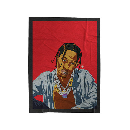 Travis Scott Rap Hip Hop Velveteen Blanket