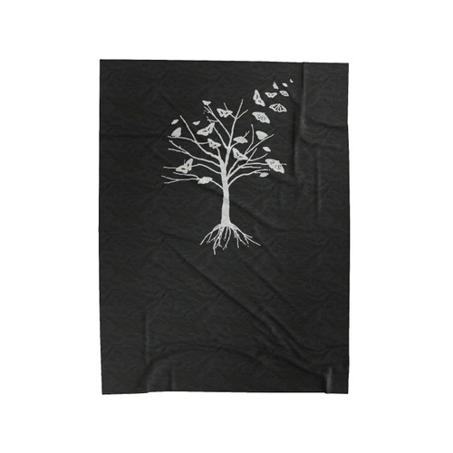Tree Butterfly Butterfly Tree Velveteen Blanket