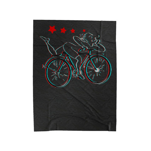 Trippy Lsd Bike Albert Hofmann Acid Velveteen Blanket
