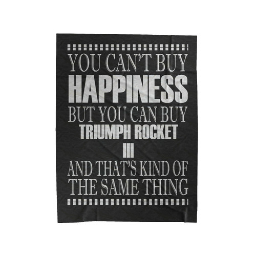 Triumph Rocket Iii You Can't Happiness Motorcycle Bike Funny Velveteen Blanket