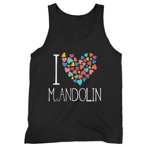 Our cotton i love mandolin colorful hearts men tank top is perfect for those intense workouts in the gym, at practice or pickup games.