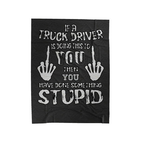 Trucker Driver Velveteen Blanket