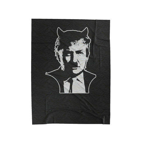 Trump Devil Anti Donald Trump Fuck Donald Trump Velveteen Blanket