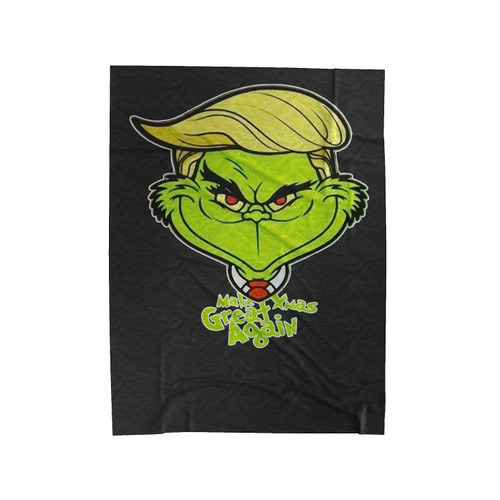 Trump The Grinch Make Xmas Great Again Velveteen Blanket