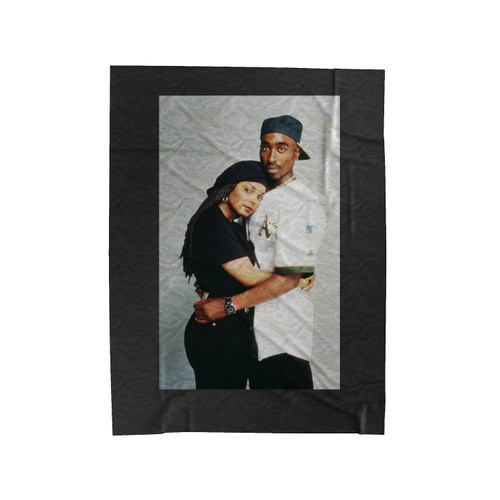 Tupac 2Pac & Janet Jackson Hug Poetic Justice Velveteen Blanket