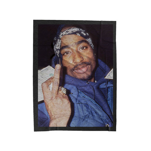 Tupac Finger Velveteen Blanket