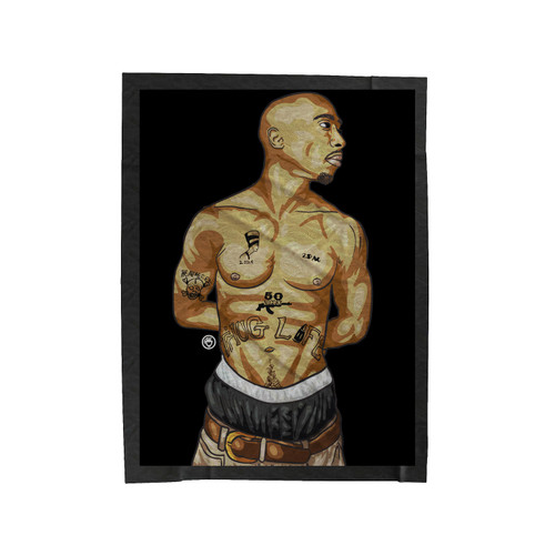 Tupac Poster Fiug Life Velveteen Blanket