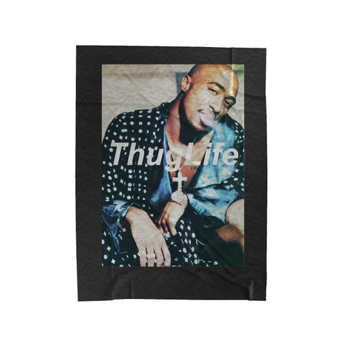 Tupac Thug Life 1 Velveteen Blanket