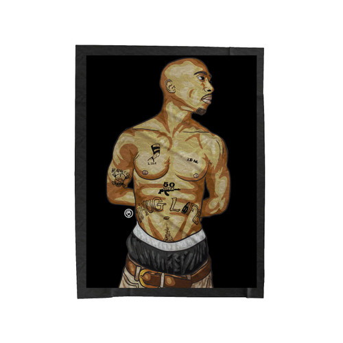 Tupac's Tattoos Velveteen Blanket