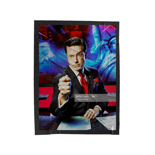 Tv Host Stephen Colbert Velveteen Blanket