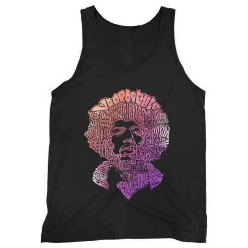 Our cotton jimmy hendrix lyrics typography men tank top is perfect for those intense workouts in the gym, at practice or pickup games.