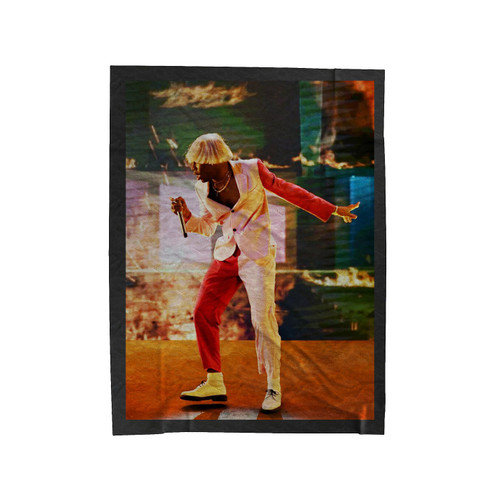 Tyler The Creator With Pink Suit Velveteen Blanket