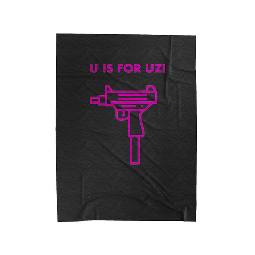 U Is For Uzi Velveteen Blanket