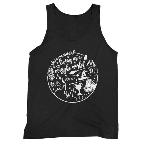 Our cotton just a wizard girl circle men tank top is perfect for those intense workouts in the gym, at practice or pickup games.