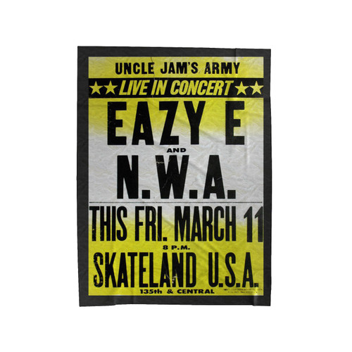 Uncle Jams Army Eazy And N W A 1988 Skateland Concert Velveteen Blanket