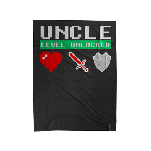 Uncle Level Unlocked Gamer Velveteen Blanket