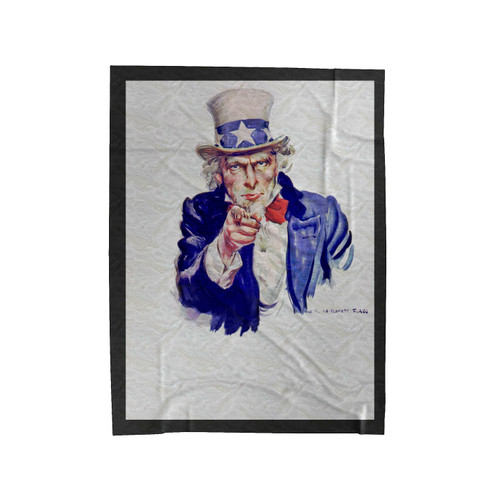 Uncle Sam I Want You Velveteen Blanket