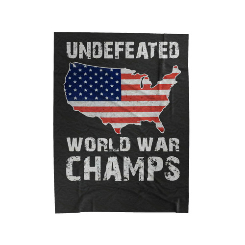 Undefeated Back To Back World War Champ Velveteen Blanket