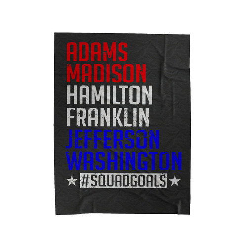United States Presidents Squad Goals Velveteen Blanket