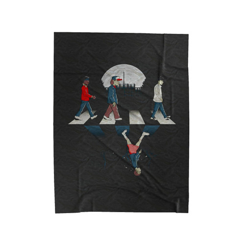 Upside Down Road Stranger Things Velveteen Blanket