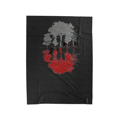 Upside Down Stranger Things Velveteen Blanket