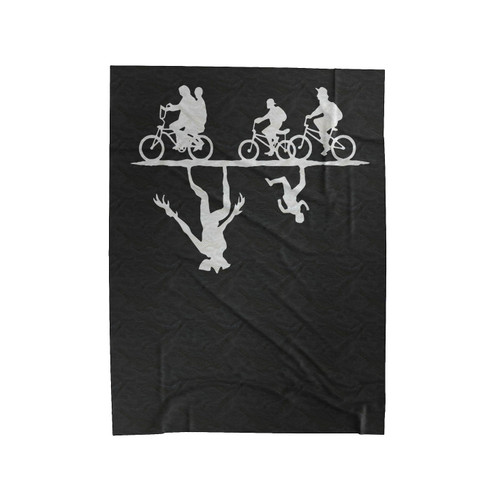 Upside Down Stranger Things Characters Velveteen Blanket