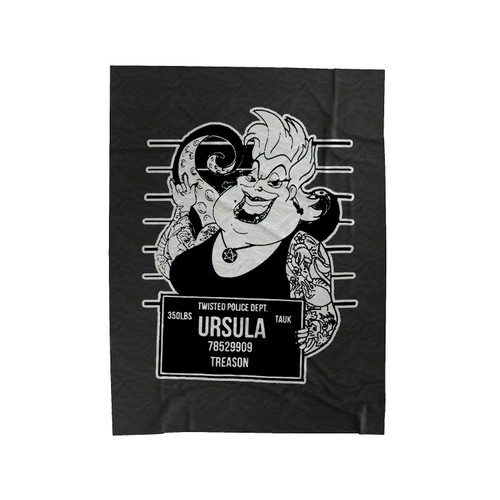 Ursula Disney Villains Mugshot Velveteen Blanket