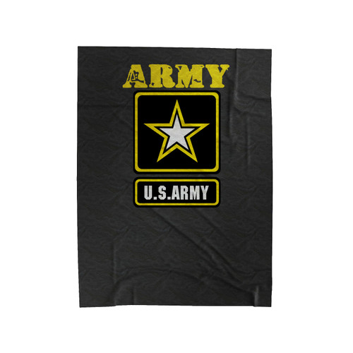 Us Army Logo Veteran Velveteen Blanket