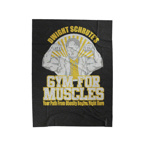 Us Office Tv Show Dwight's Gym For Muscles Velveteen Blanket
