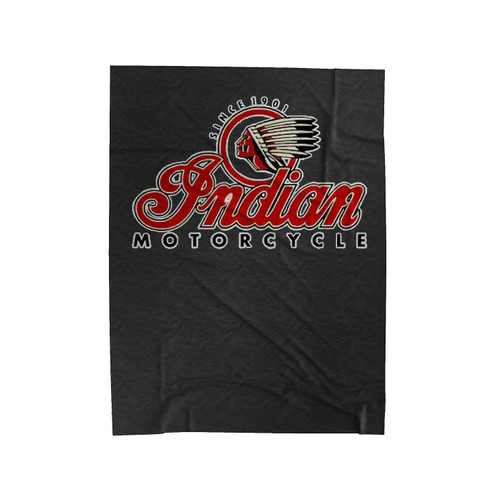 Us Retro Indian Motorcycles Velveteen Blanket