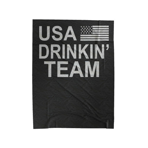 Usa Drinkin' Team Funny Velveteen Blanket