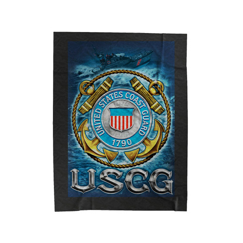 Uscg Coast Guard Logo Velveteen Blanket